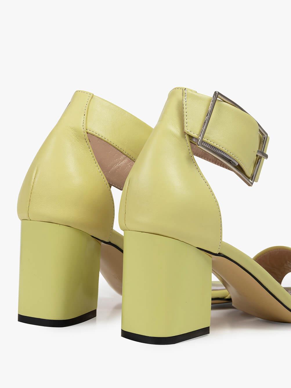 Bellin LT Sarı Deri Kadın Sandalet