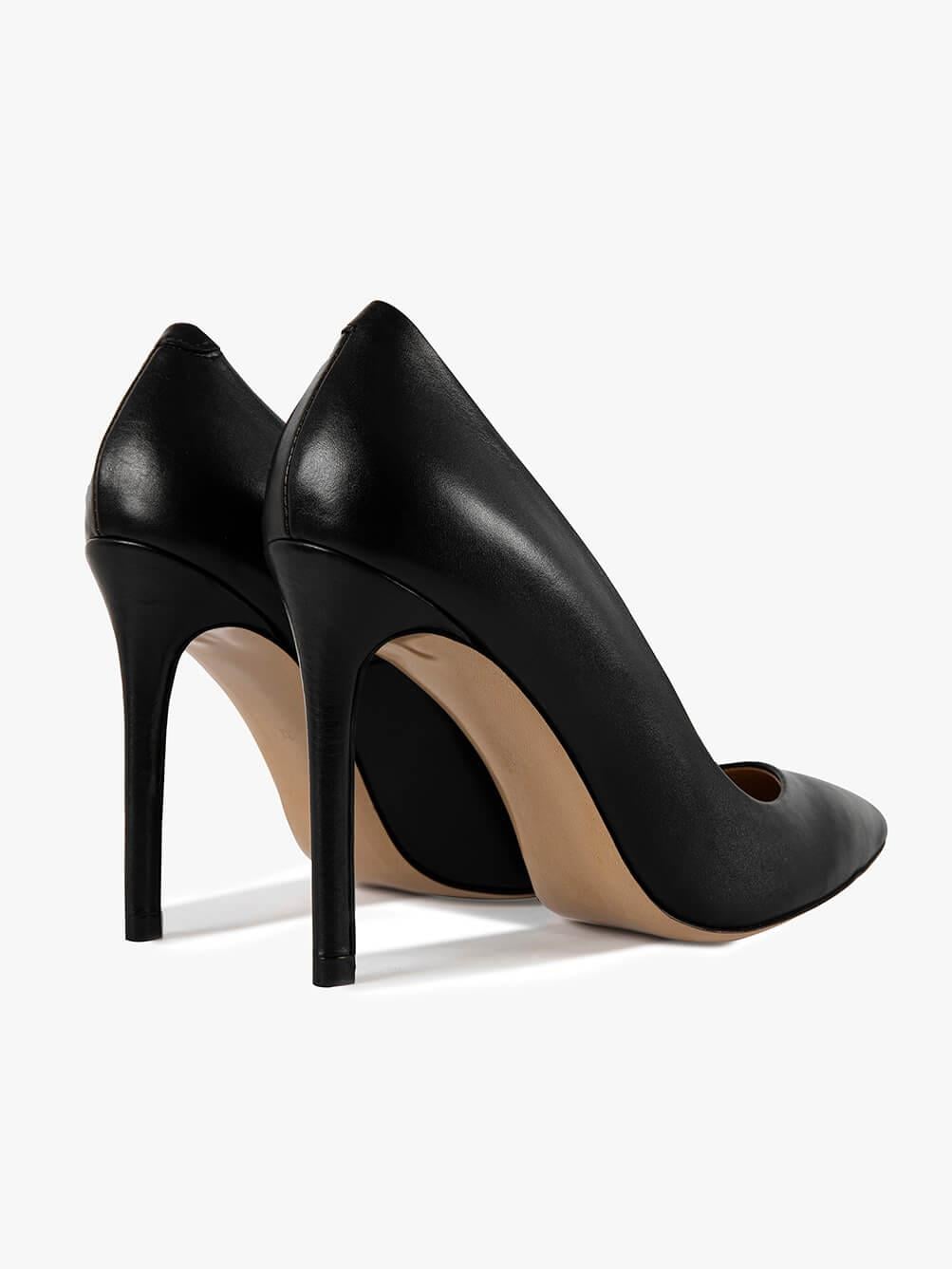 Deami Siyah Deri Kadın Stiletto