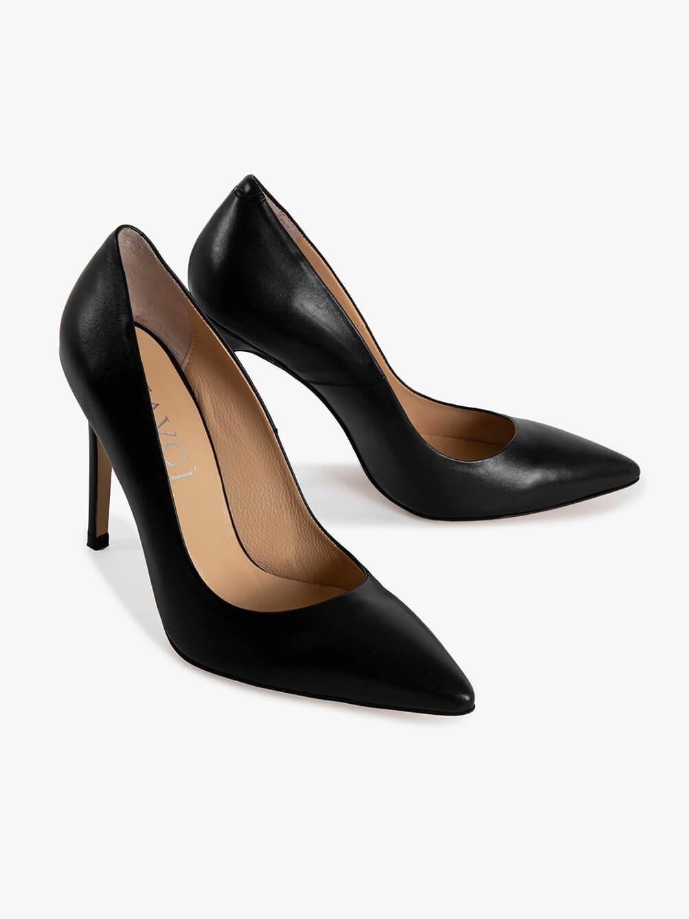 Deami Siyah Deri Kadın Stiletto