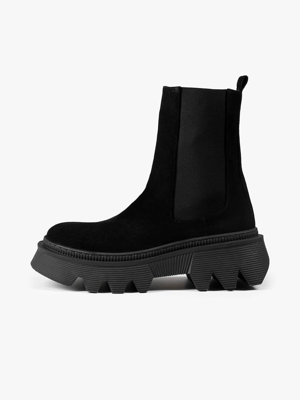 606 Siyah Süet Kadın Bot