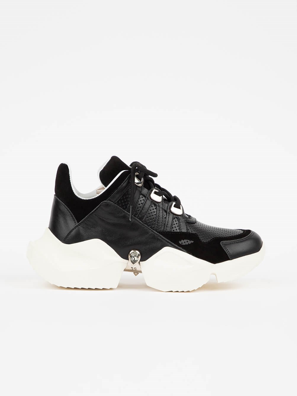 Eire Siyah Deri Kadın Sneaker