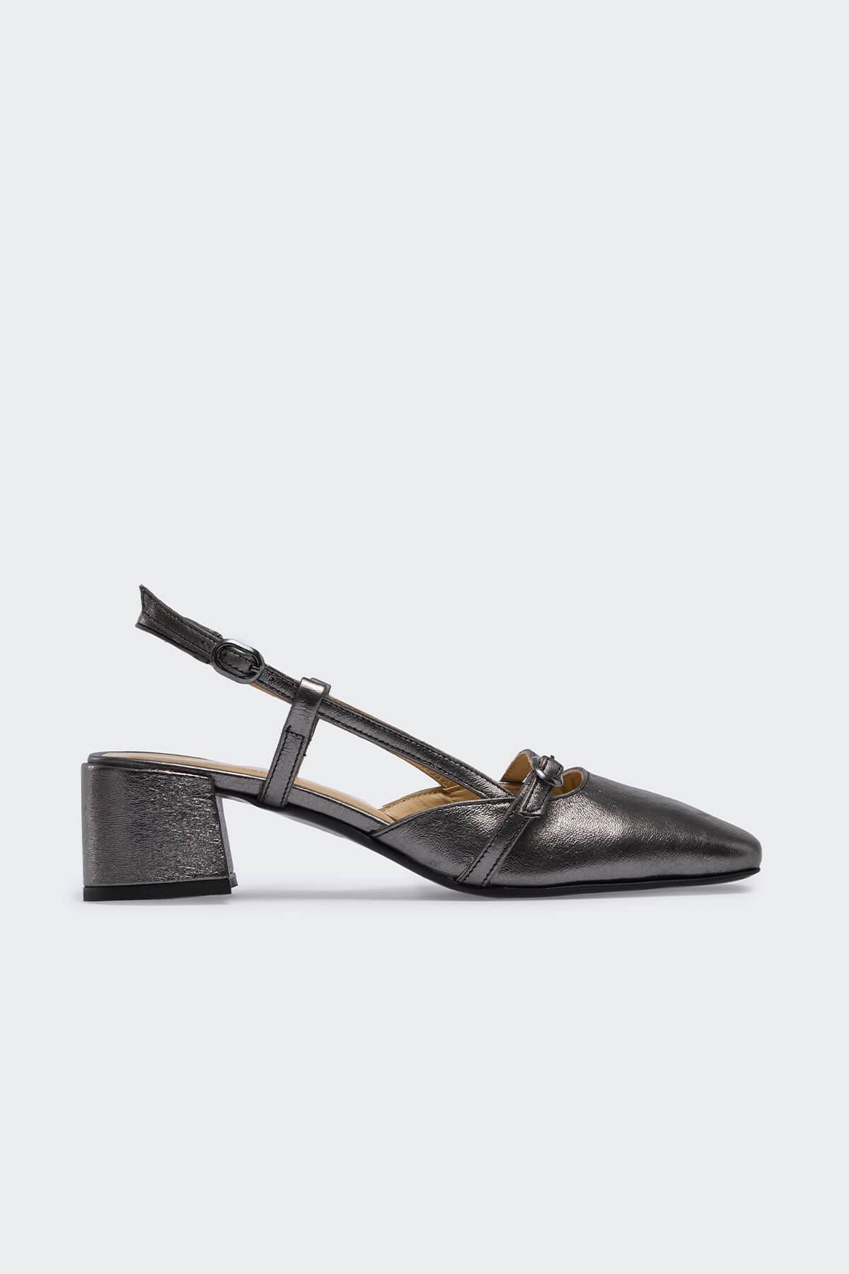 Eugirr Çelik Deri Kadın Topuklu Ayakkabı