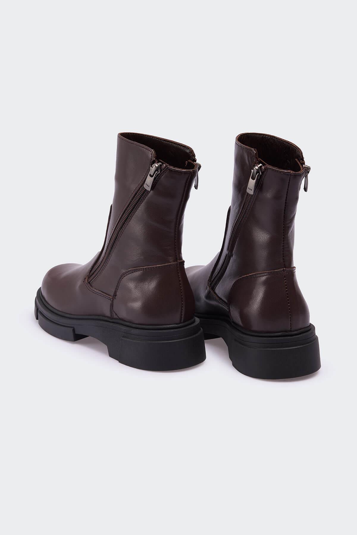 Favgi 302 Kahve Deri Kadın Bot