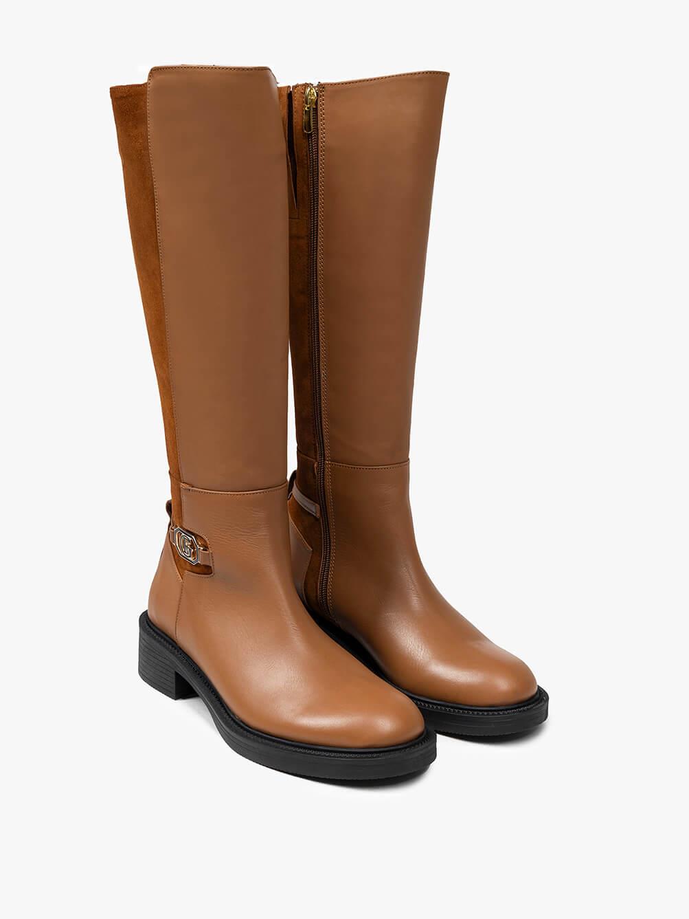 Heger Taba Deri Kadın Çizme