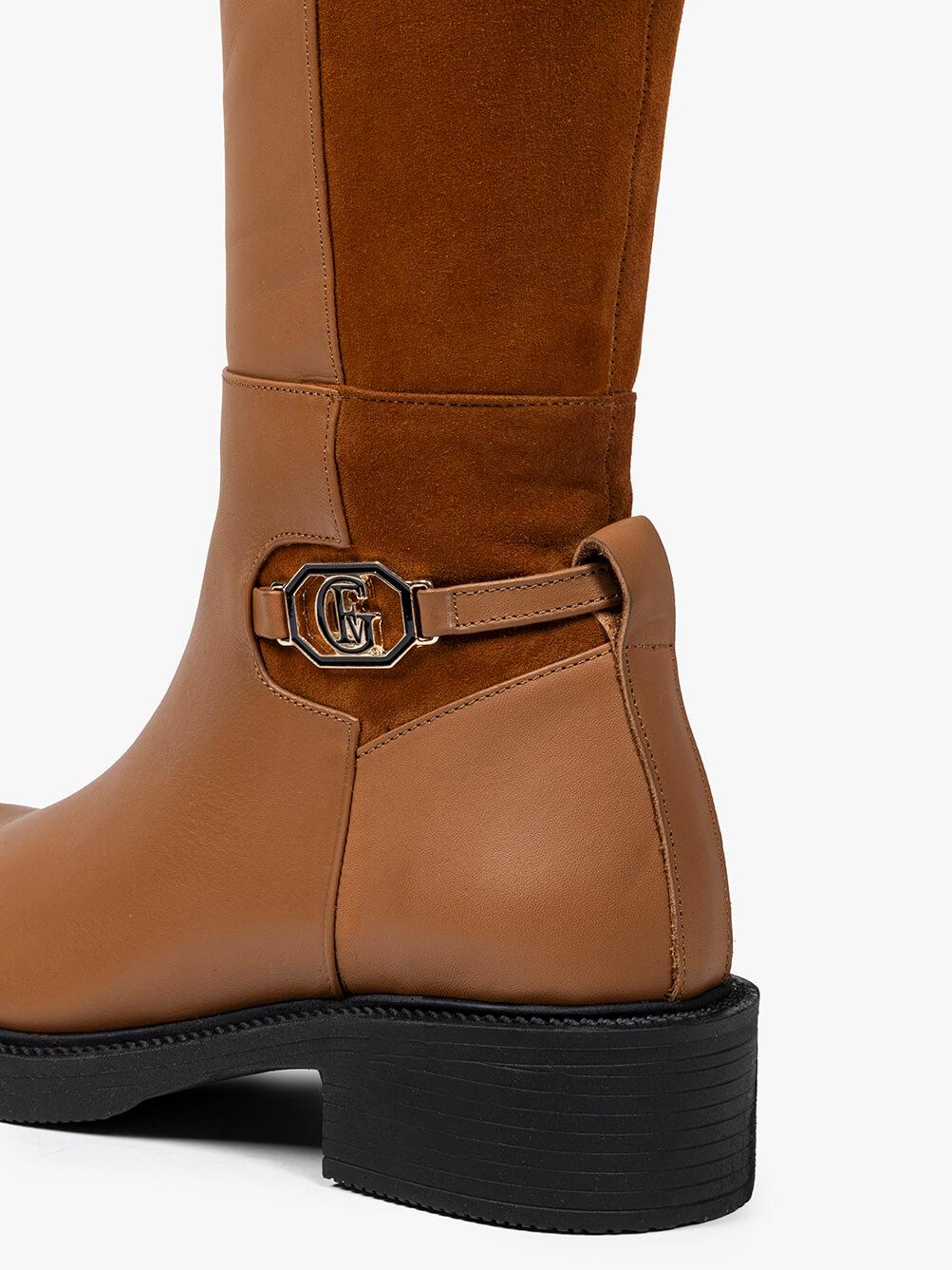 Heger Taba Deri Kadın Çizme