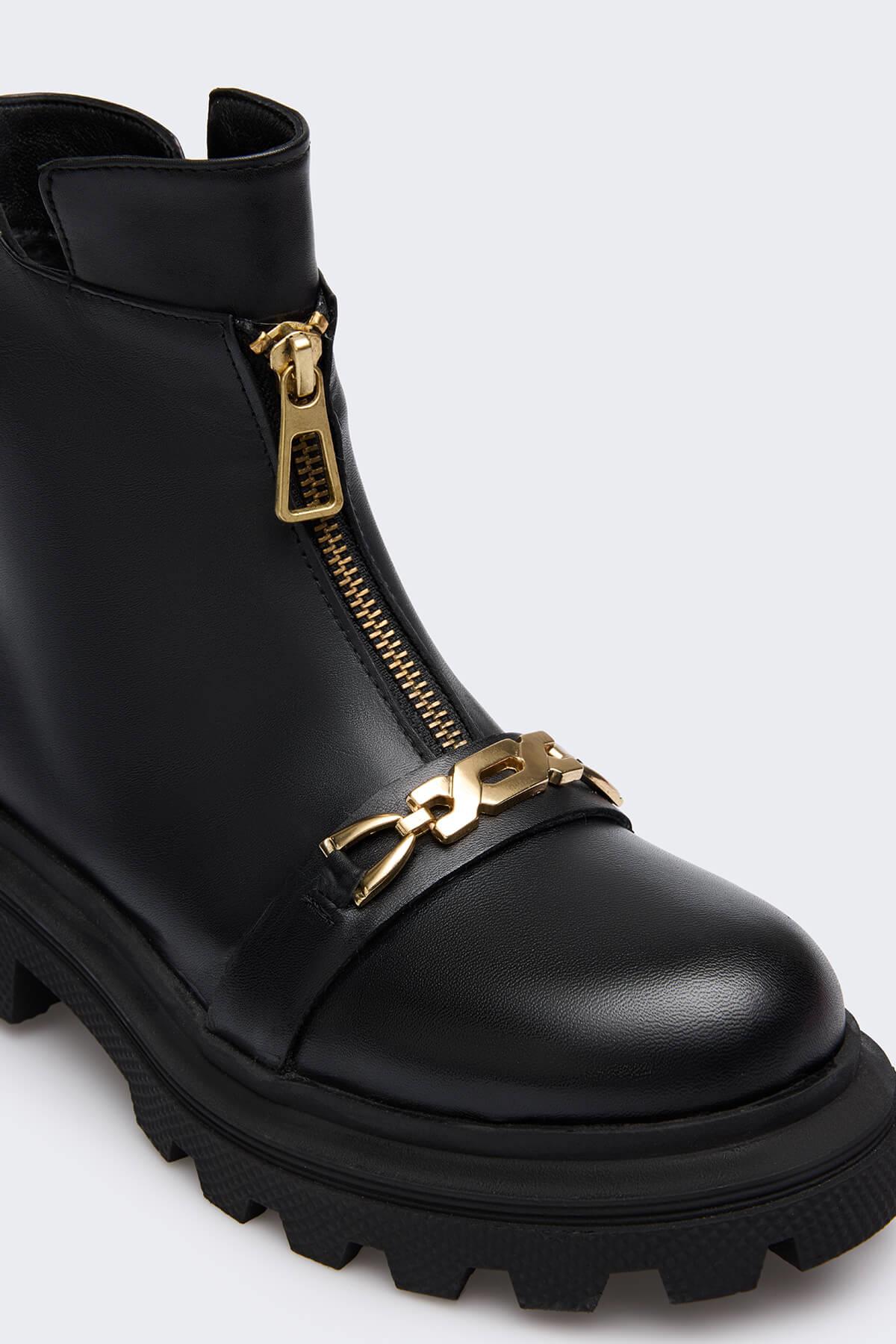 Tesuo Siyah Deri Kadın Bot