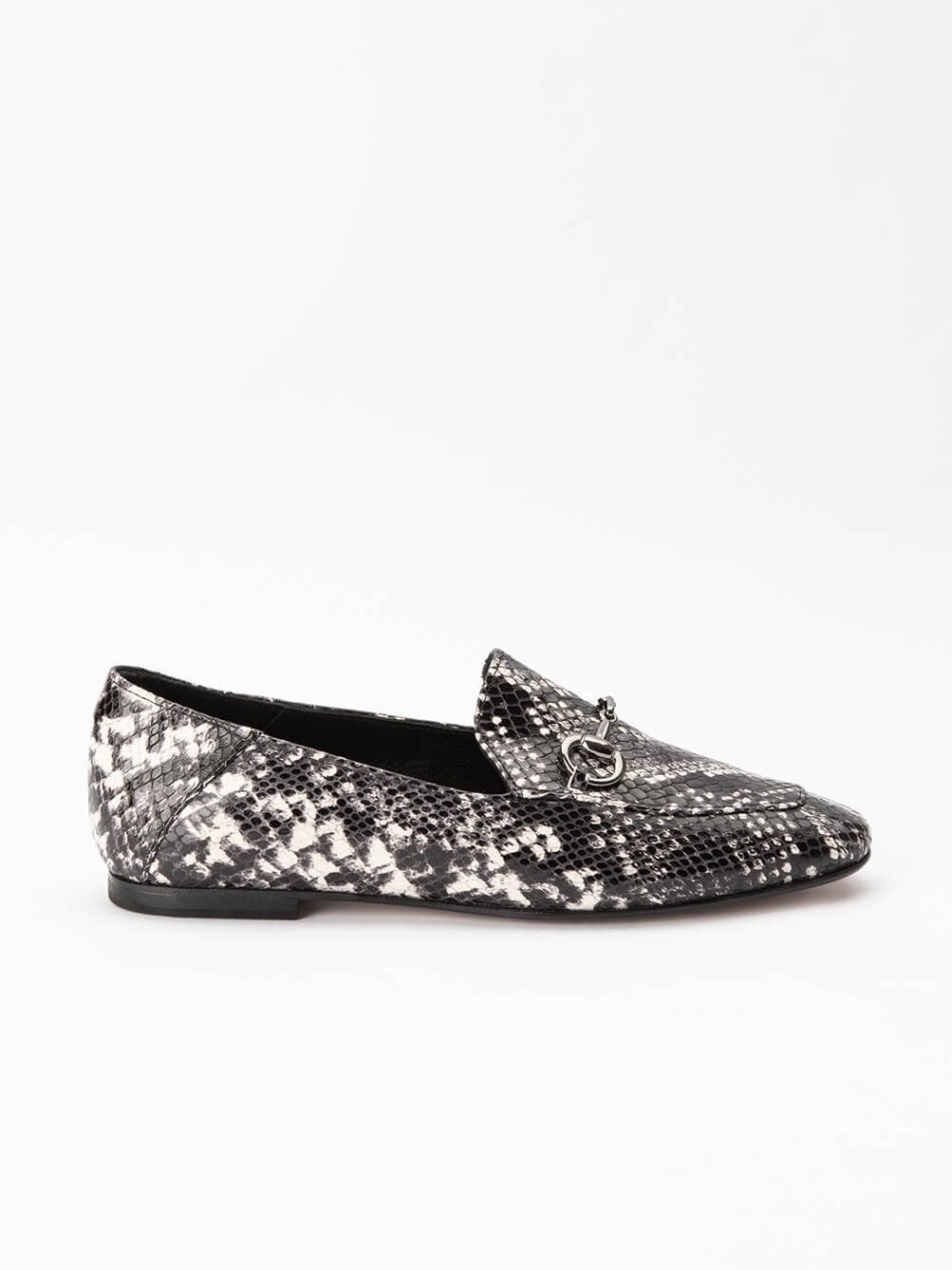 Yılan Baskı Deri Kadın Loafer
