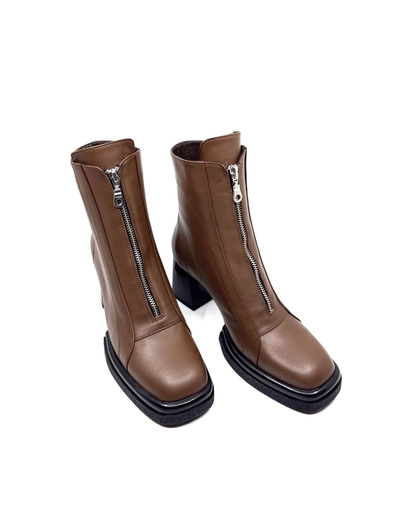 Llien Soft Kahve Deri Kadın Bot