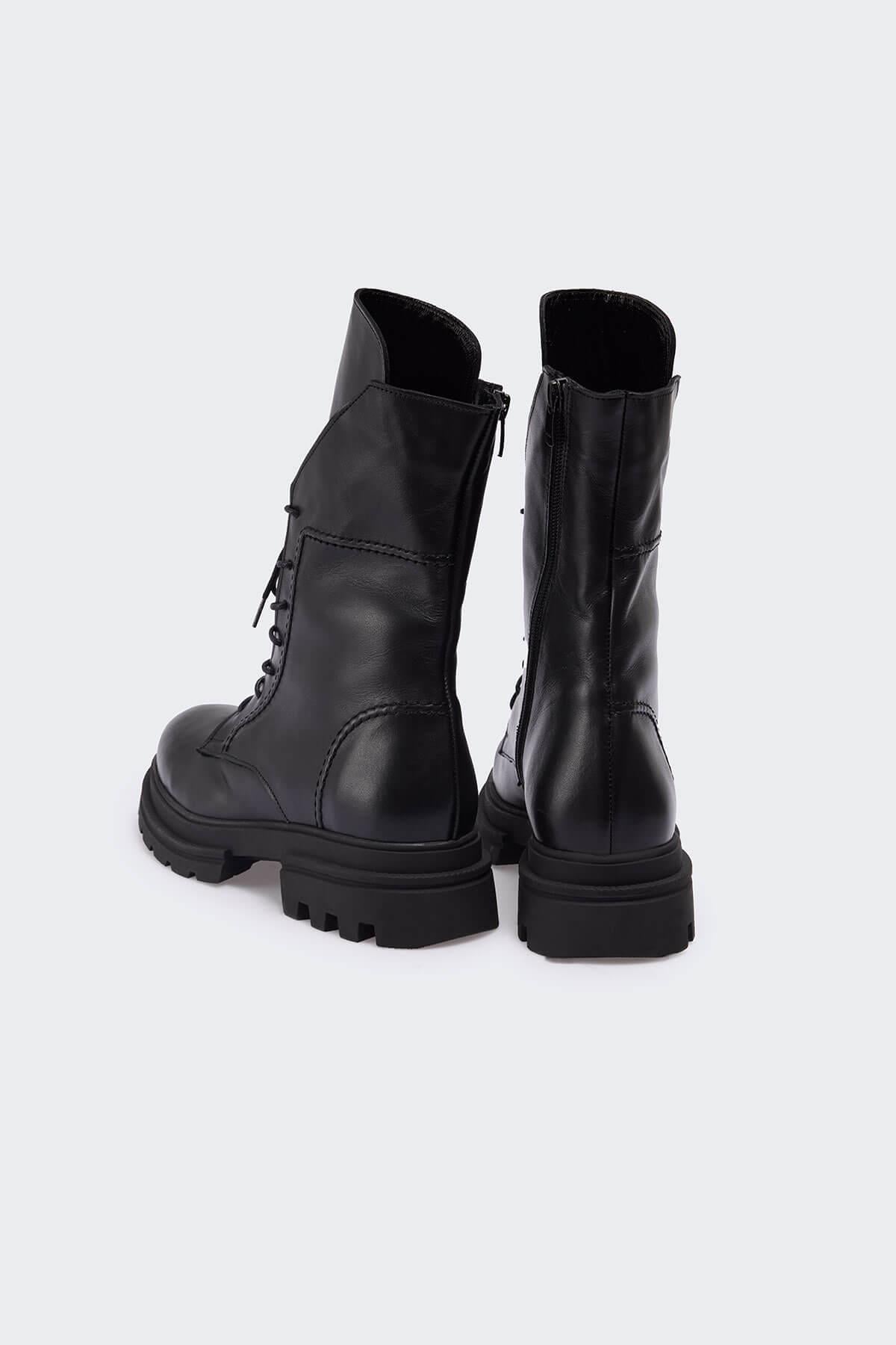 Mararae Siyah Deri Kadın Bot