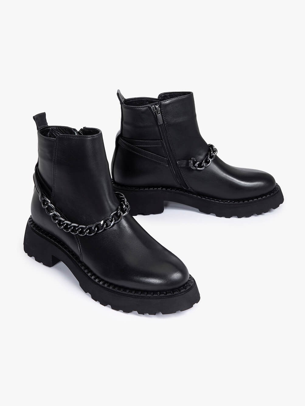 Minetta Siyah Deri Kadın Bot