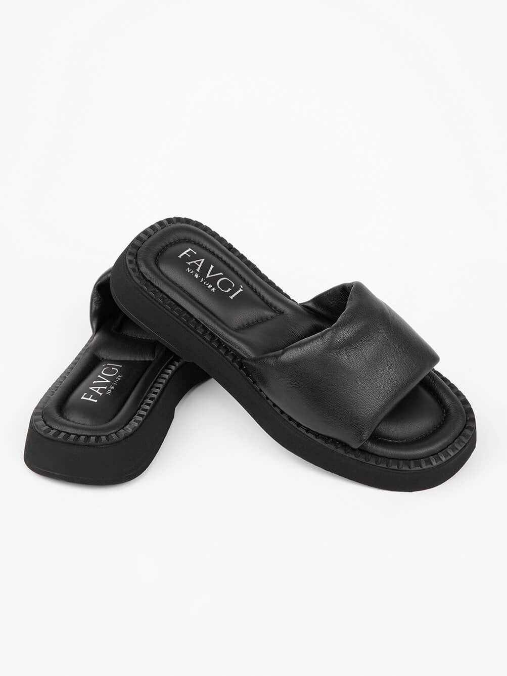 Neano Siyah Deri Kadın Terlik