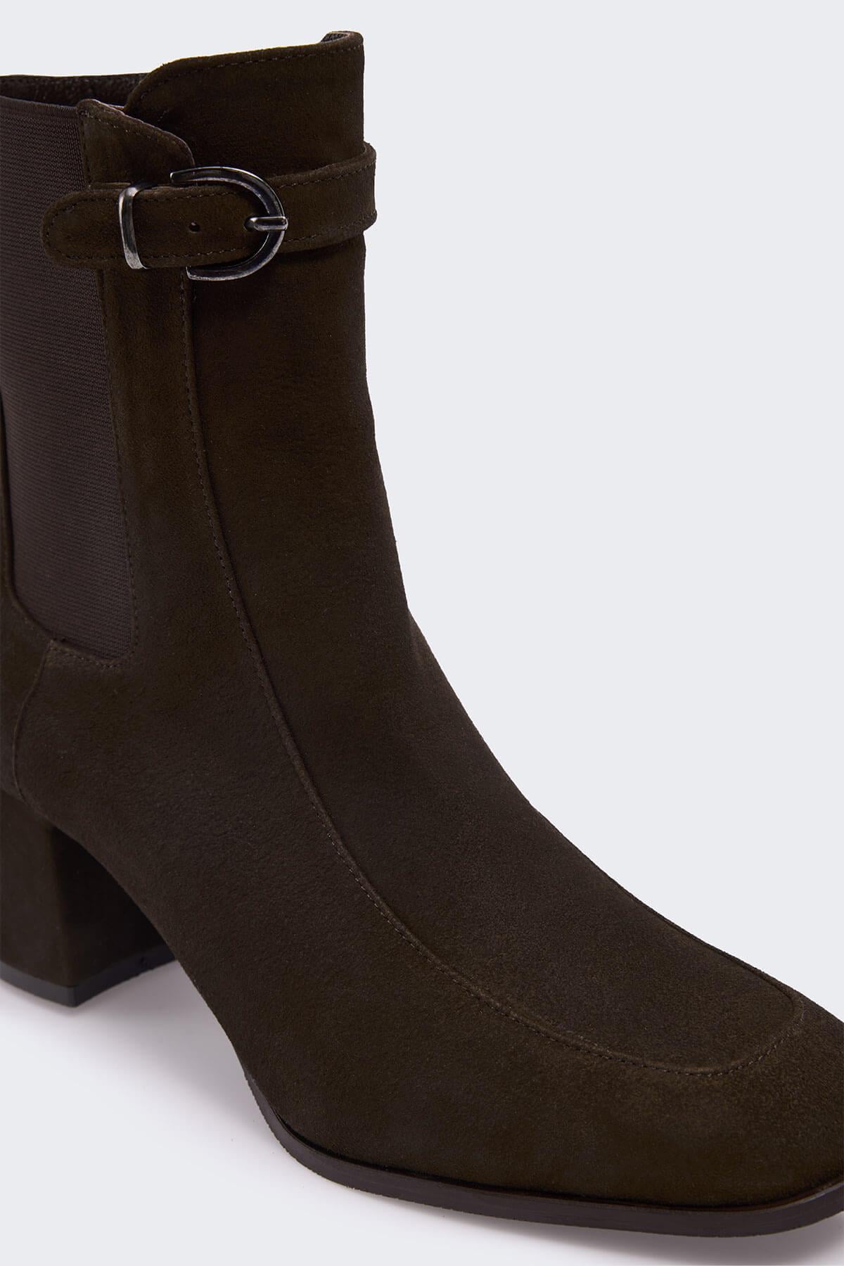 Noppea Olive Süet Kadın Bot