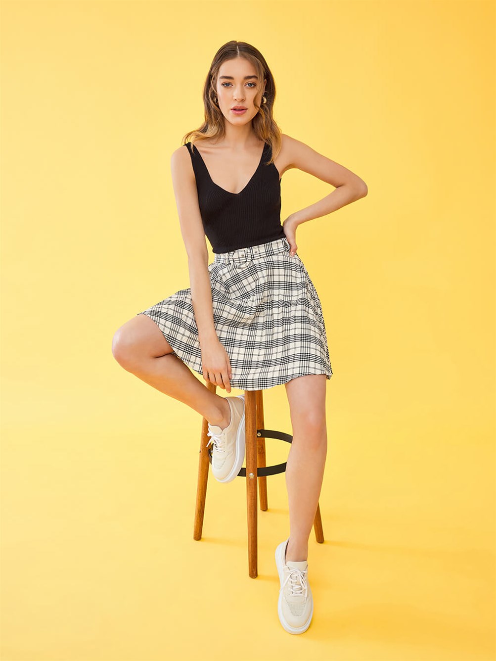 Oliver Bej Deri Kadın Sneaker 