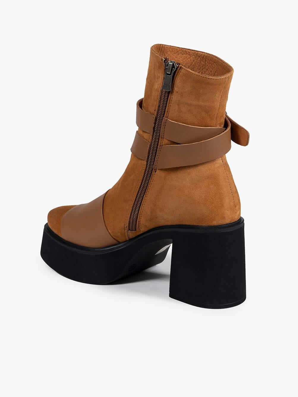 Parla Taba Süet Taba Deri Kadın Bot