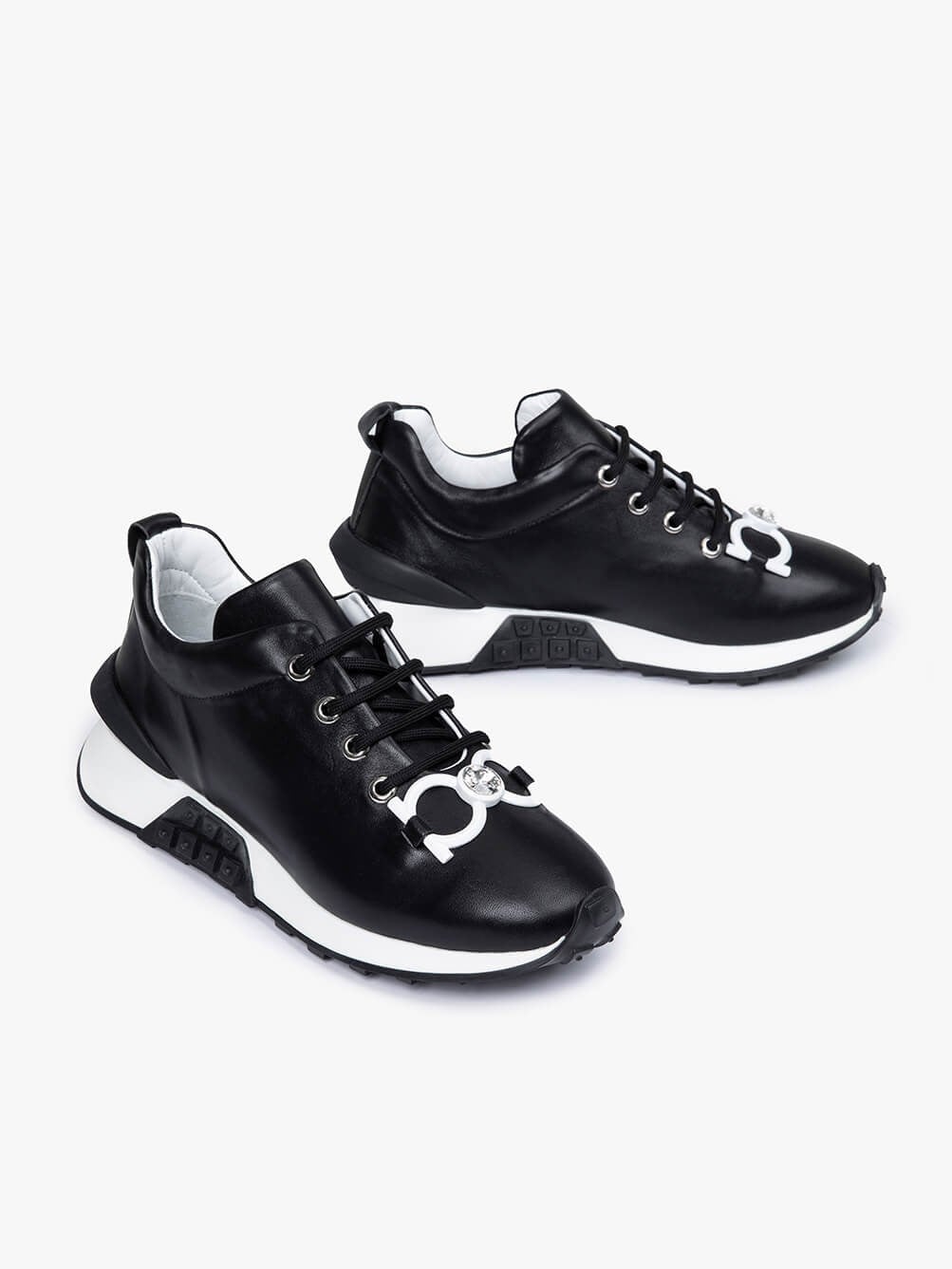 Raia Siyah Deri Kadın Sneaker