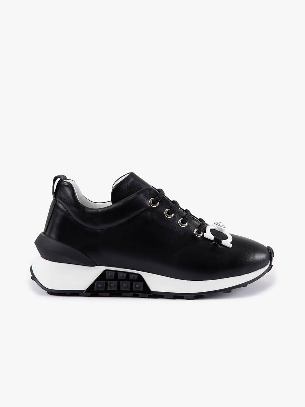 Raia Siyah Deri Kadın Sneaker