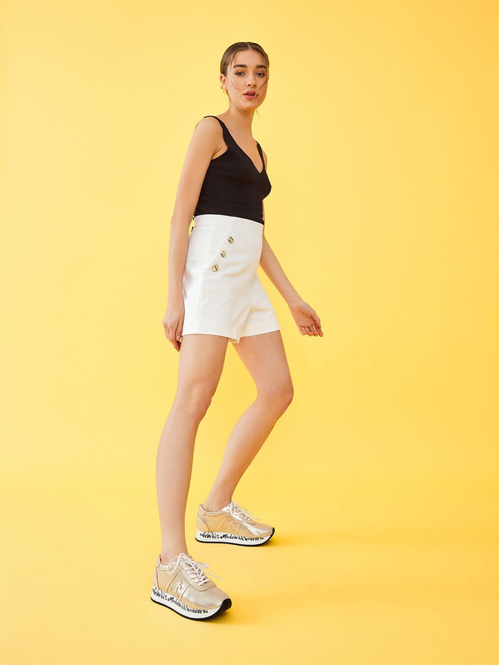 Raquel Dore Zımbalı Deri Kadın Sneaker
