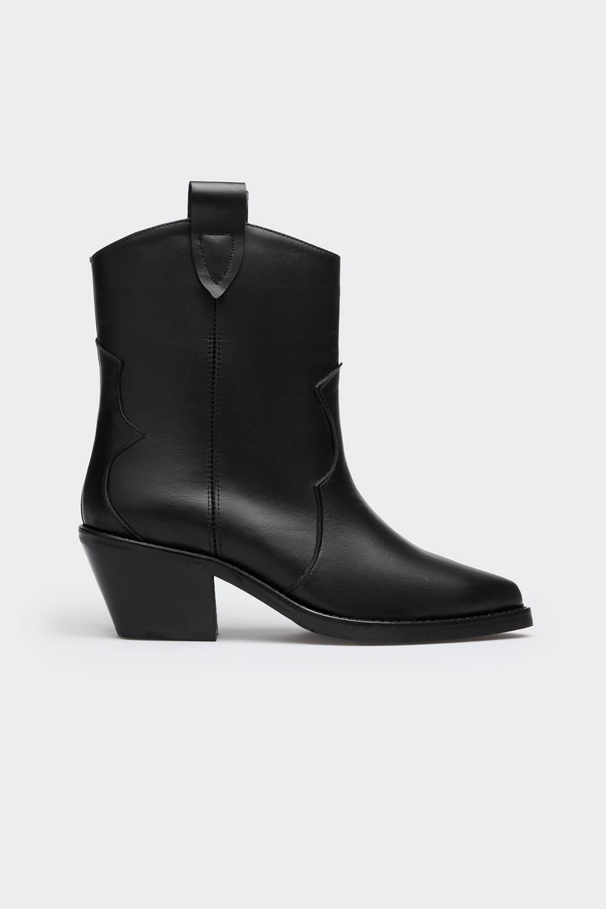 Rean Siyah Deri Kadın Bot