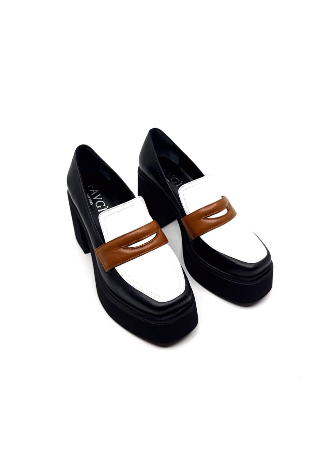 Riffle 258 Siyah Taba Deri Kadın Ayakkabı