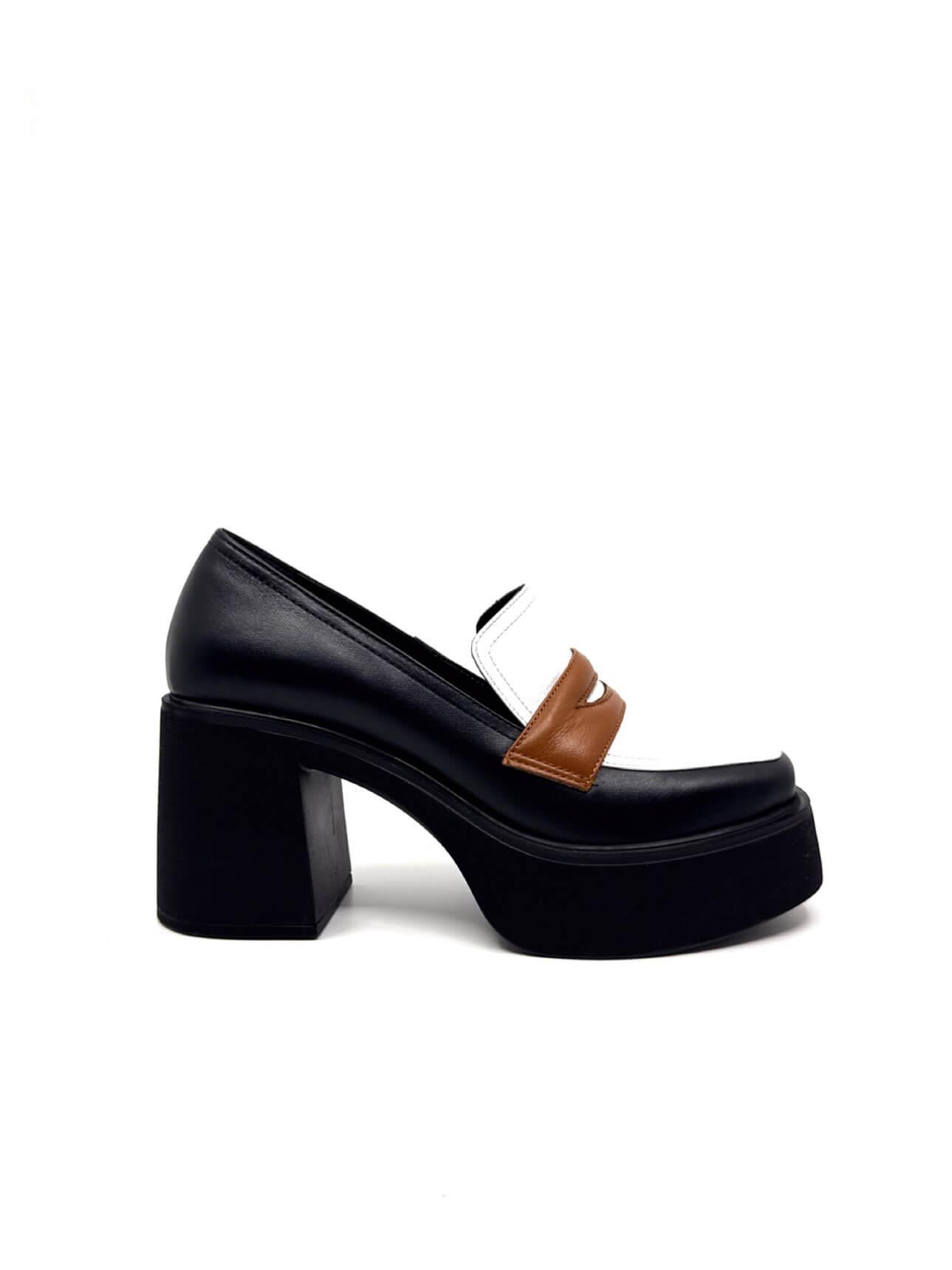 Riffle 258 Siyah Taba Deri Kadın Ayakkabı