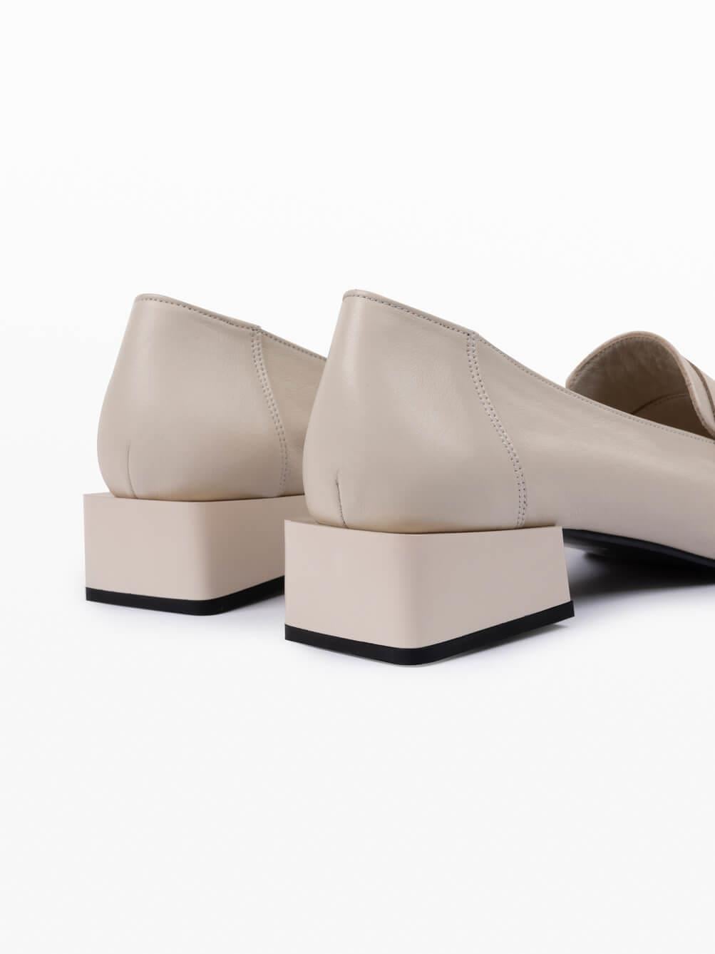 Sadie Bej Deri Kadın Loafer