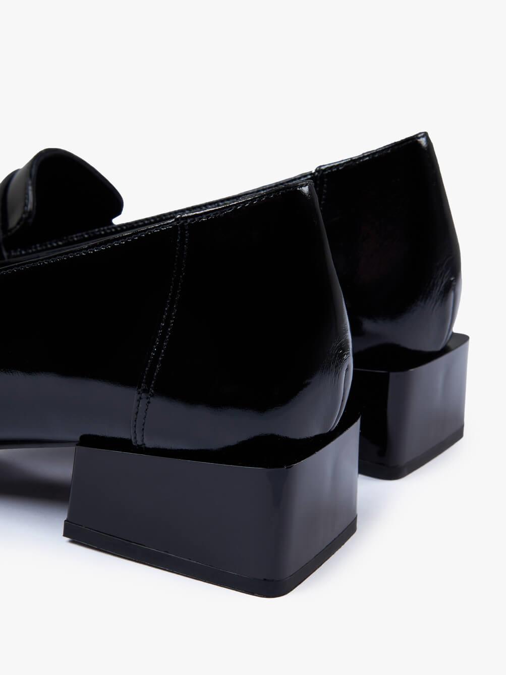 Sadie Siyah Rugan Kadın Loafer