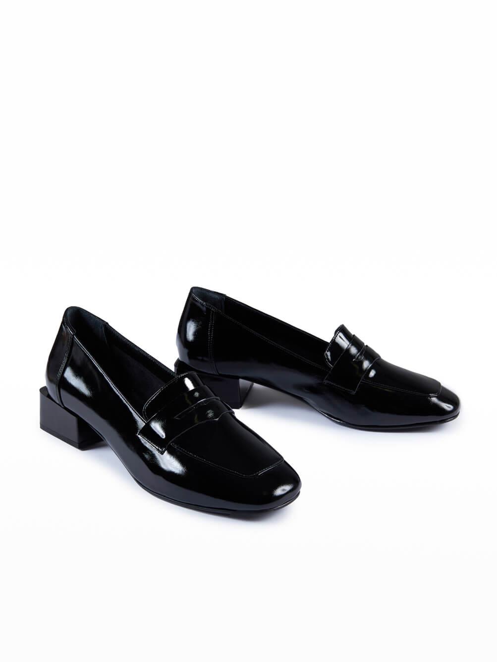 Sadie Siyah Rugan Kadın Loafer