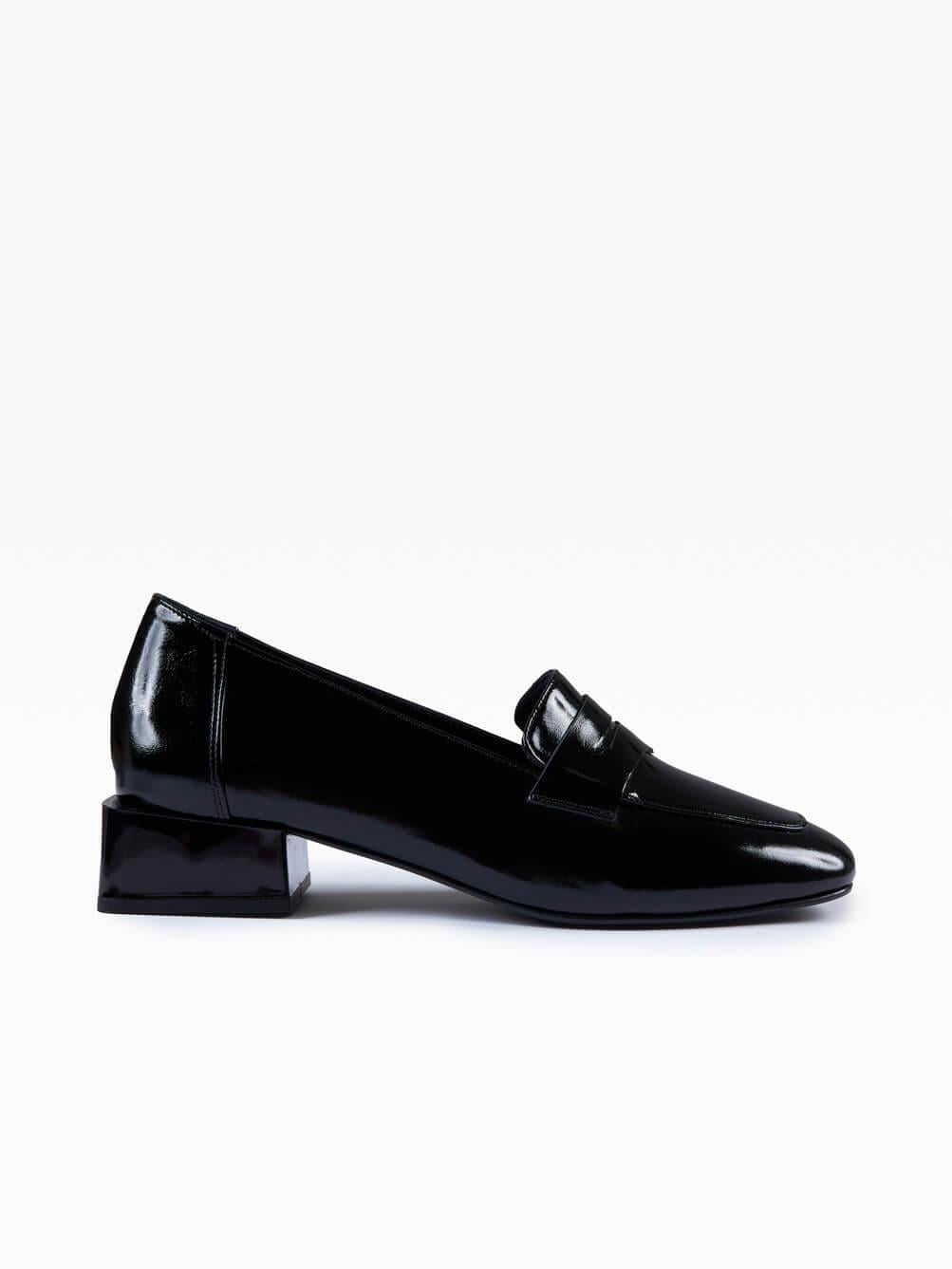 Sadie Siyah Rugan Kadın Loafer