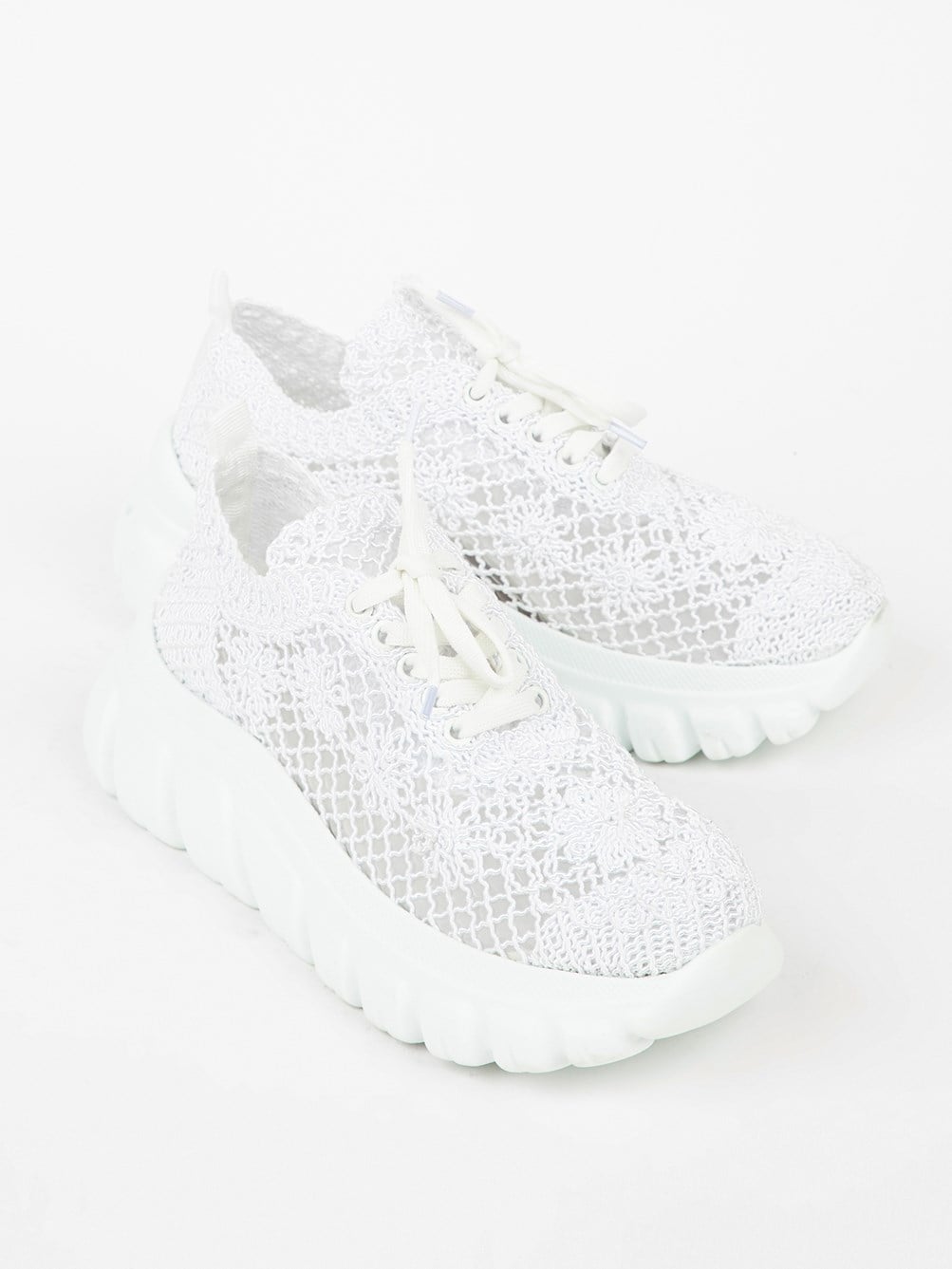 Sefia Beyaz Örgü Kadın Sneaker 