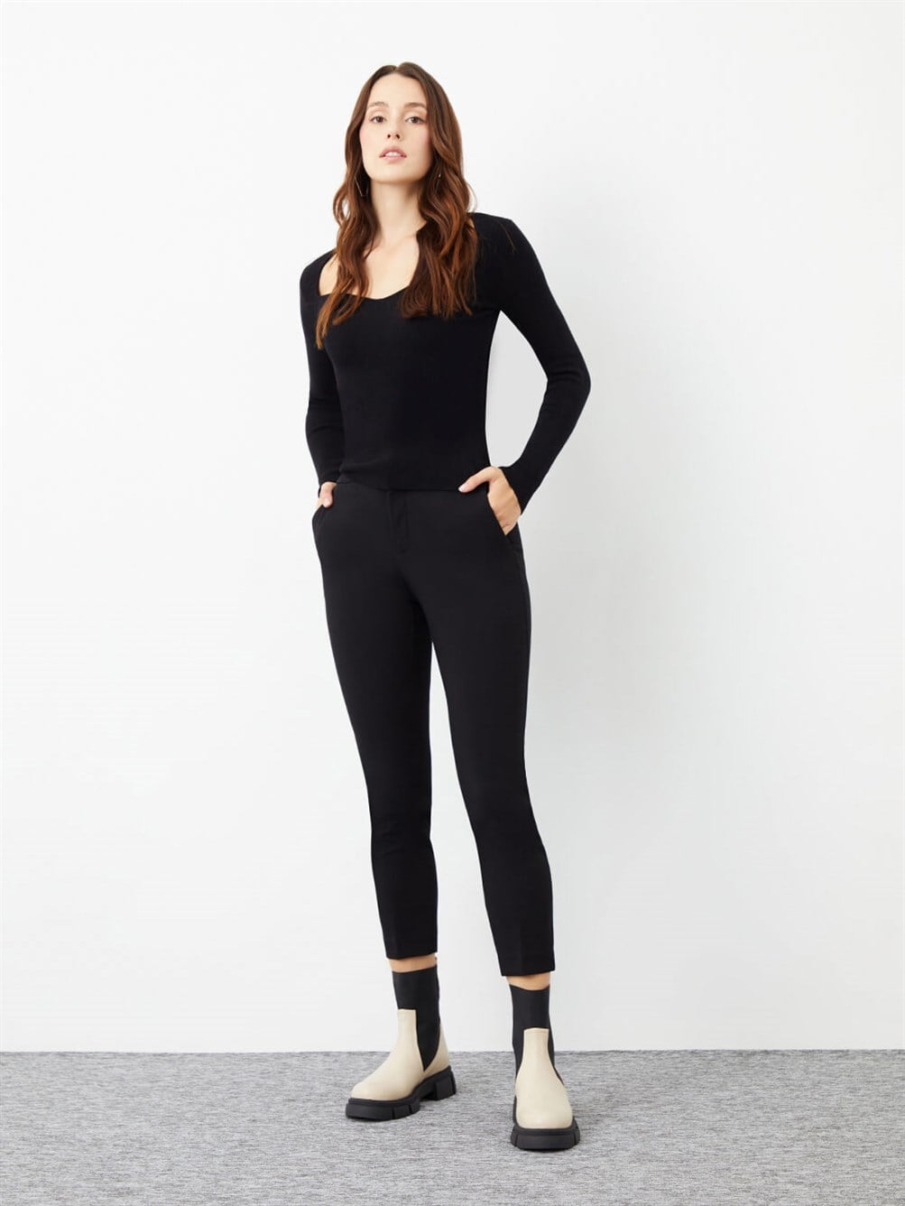 Siane Bej Deri Kadın Bot