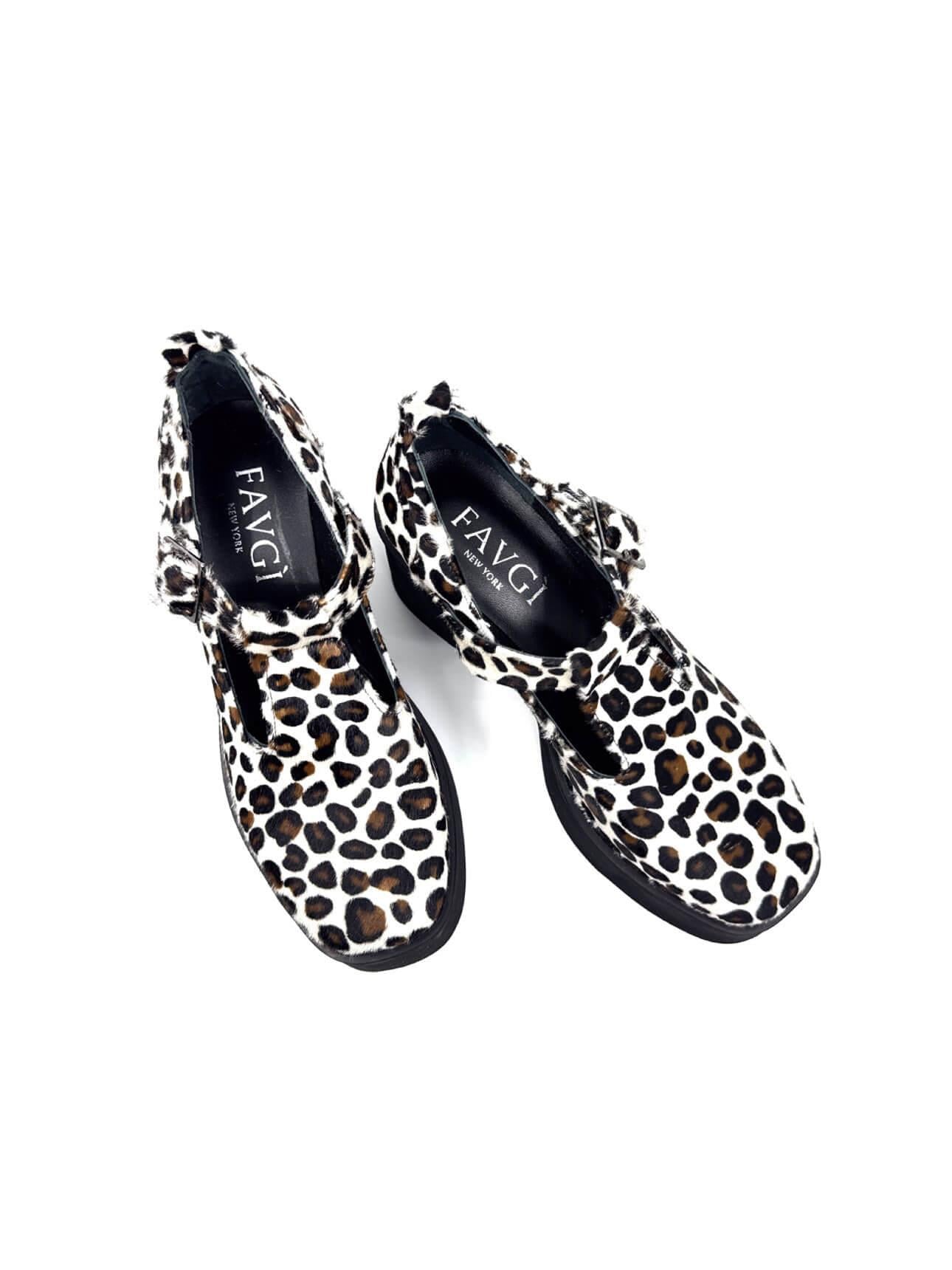 Simonne Siyah Beyaz Leopar Deri Günlük Ayakkabı