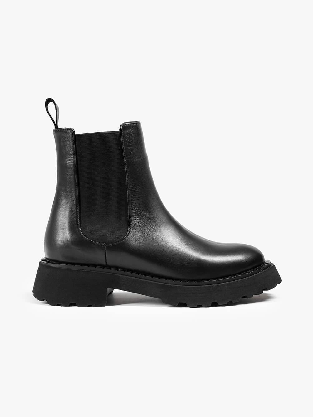 Sohone Siyah Deri Kadın Bot