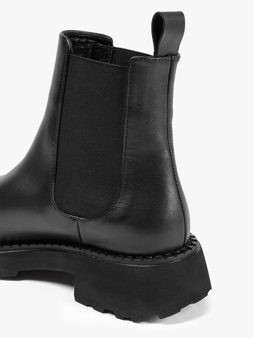 Sohone Siyah Deri Kadın Bot