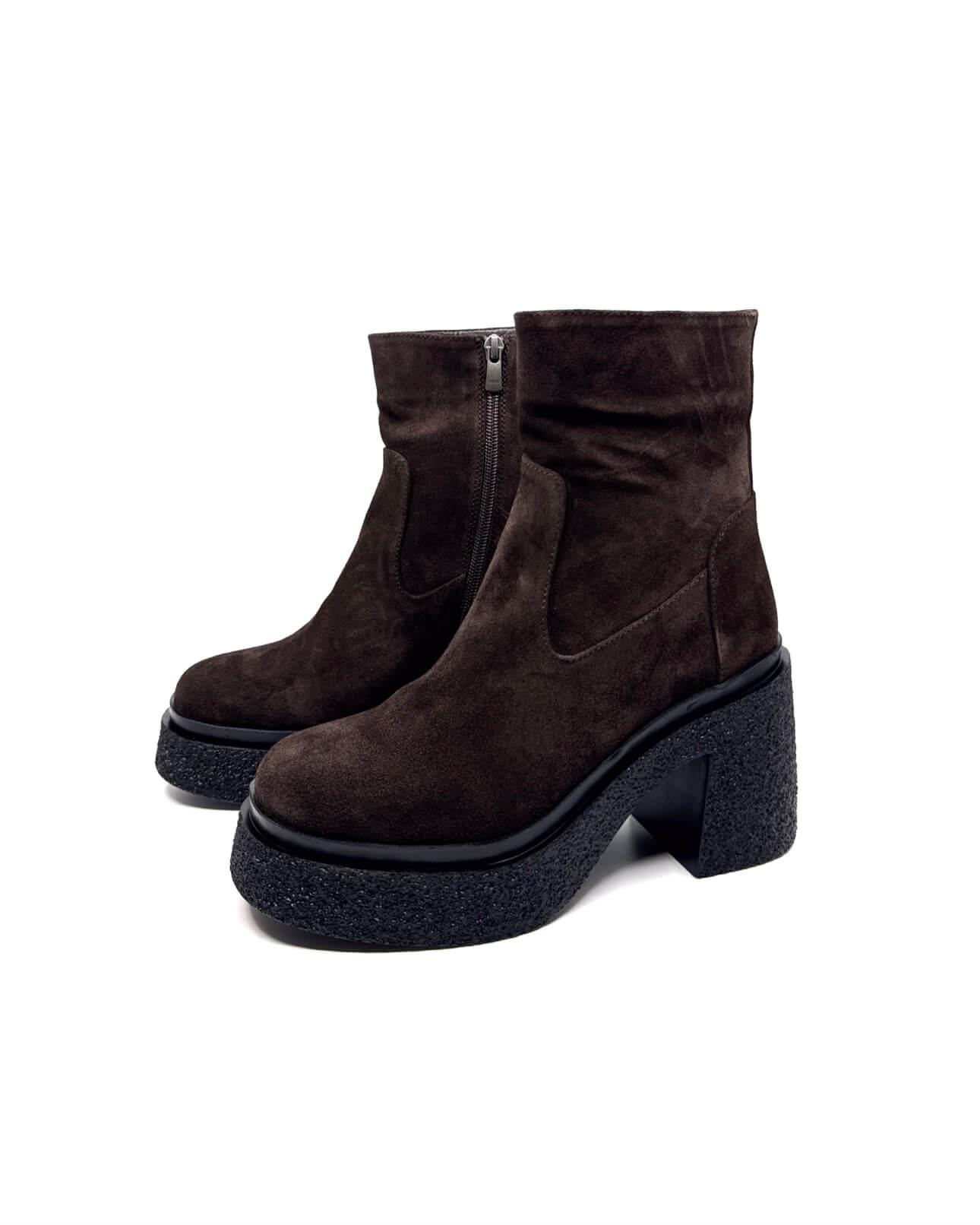 Thonex Kahve Süet Kadın Bot