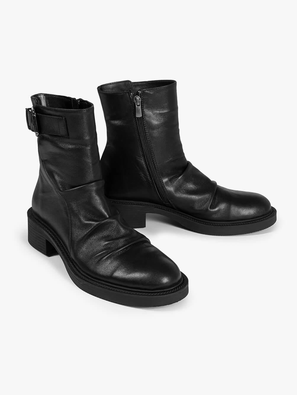 Tinna Siyah Deri Kadın Bot