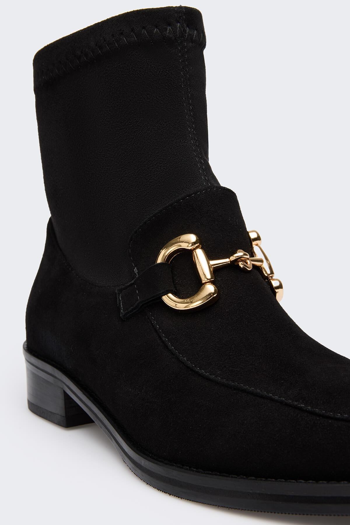 Ttoe Siyah Süet Kadın Bot
