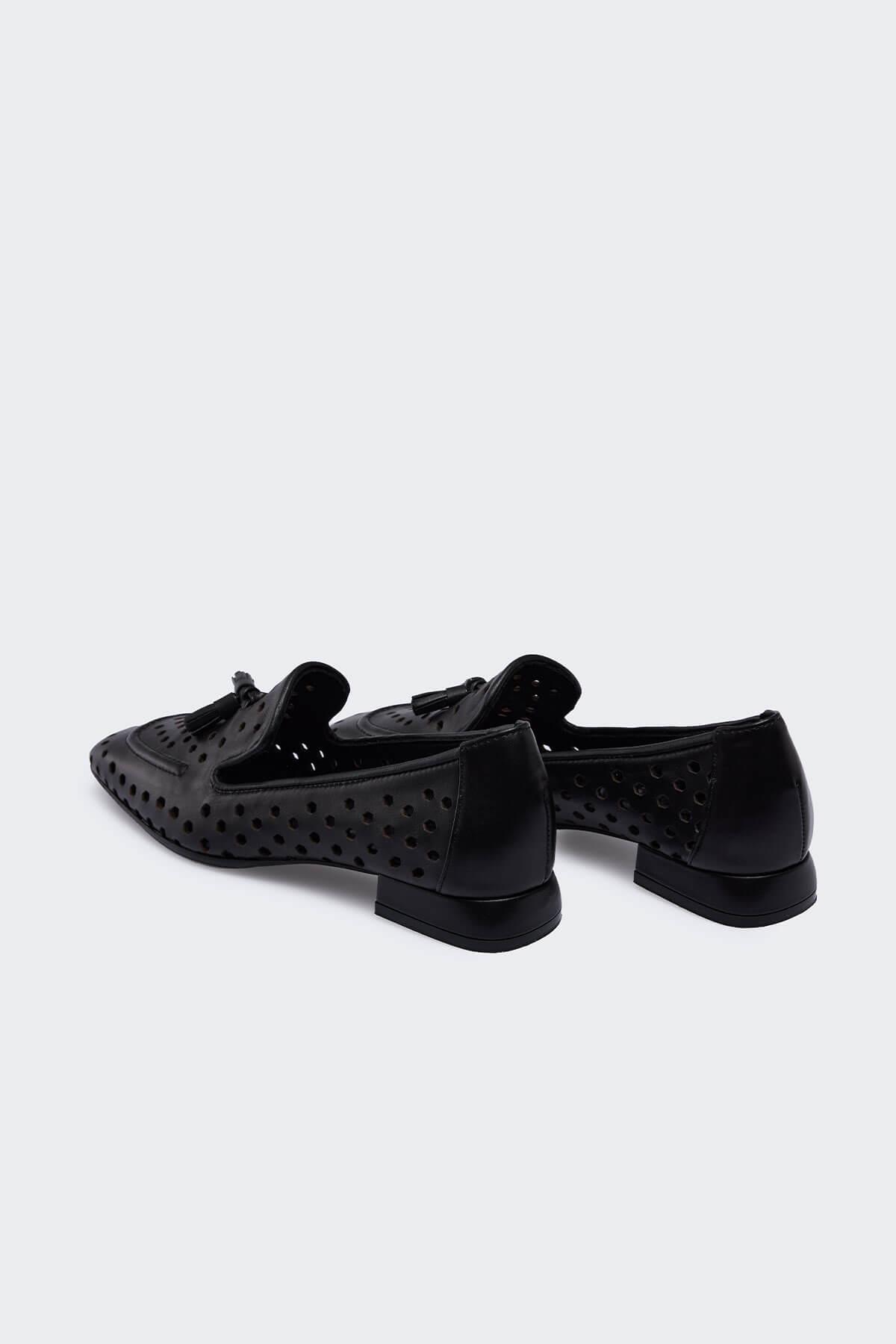 Vary Siyah Deri Kadın Loafer