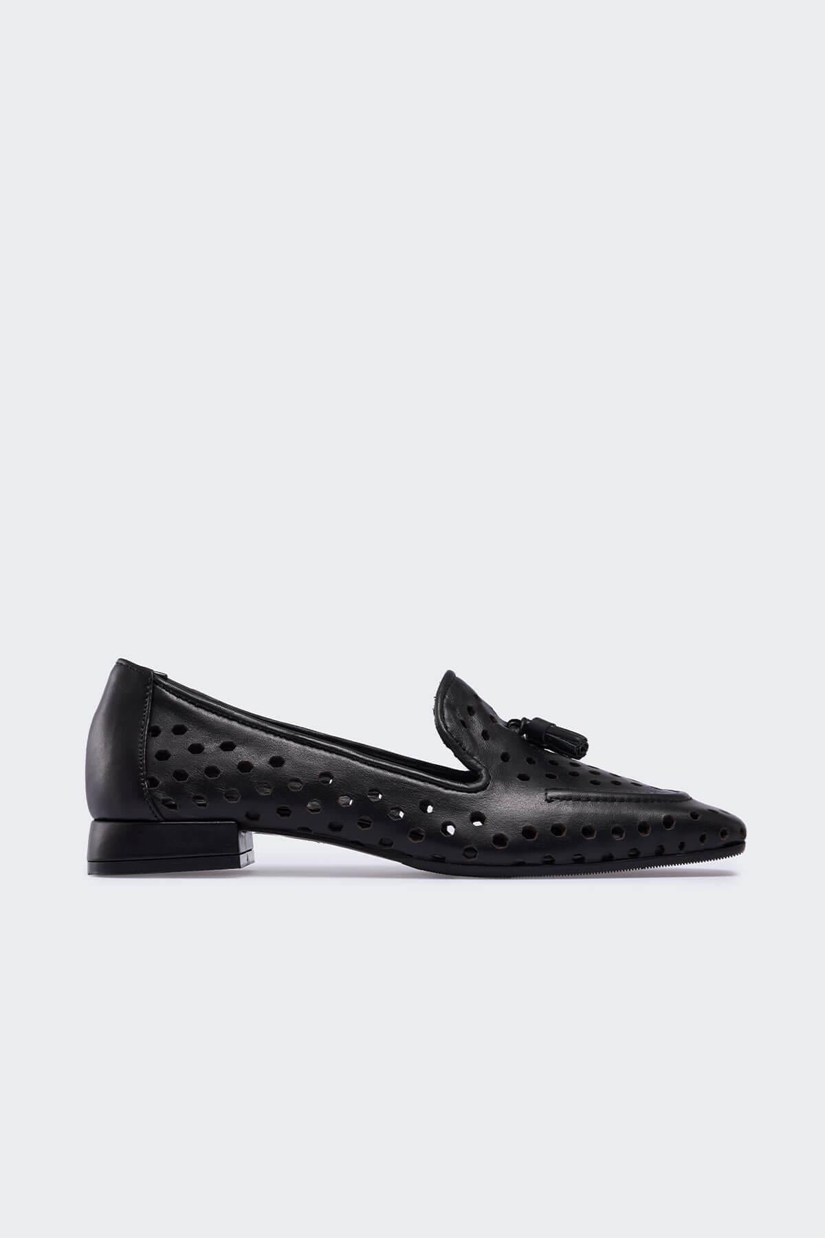 Vary Siyah Deri Kadın Loafer