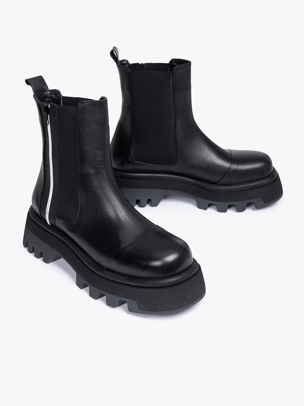 Yael Siyah Deri Kadın Bot