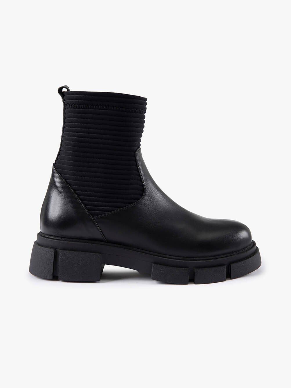 Yaso Siyah Deri Kadın Bot