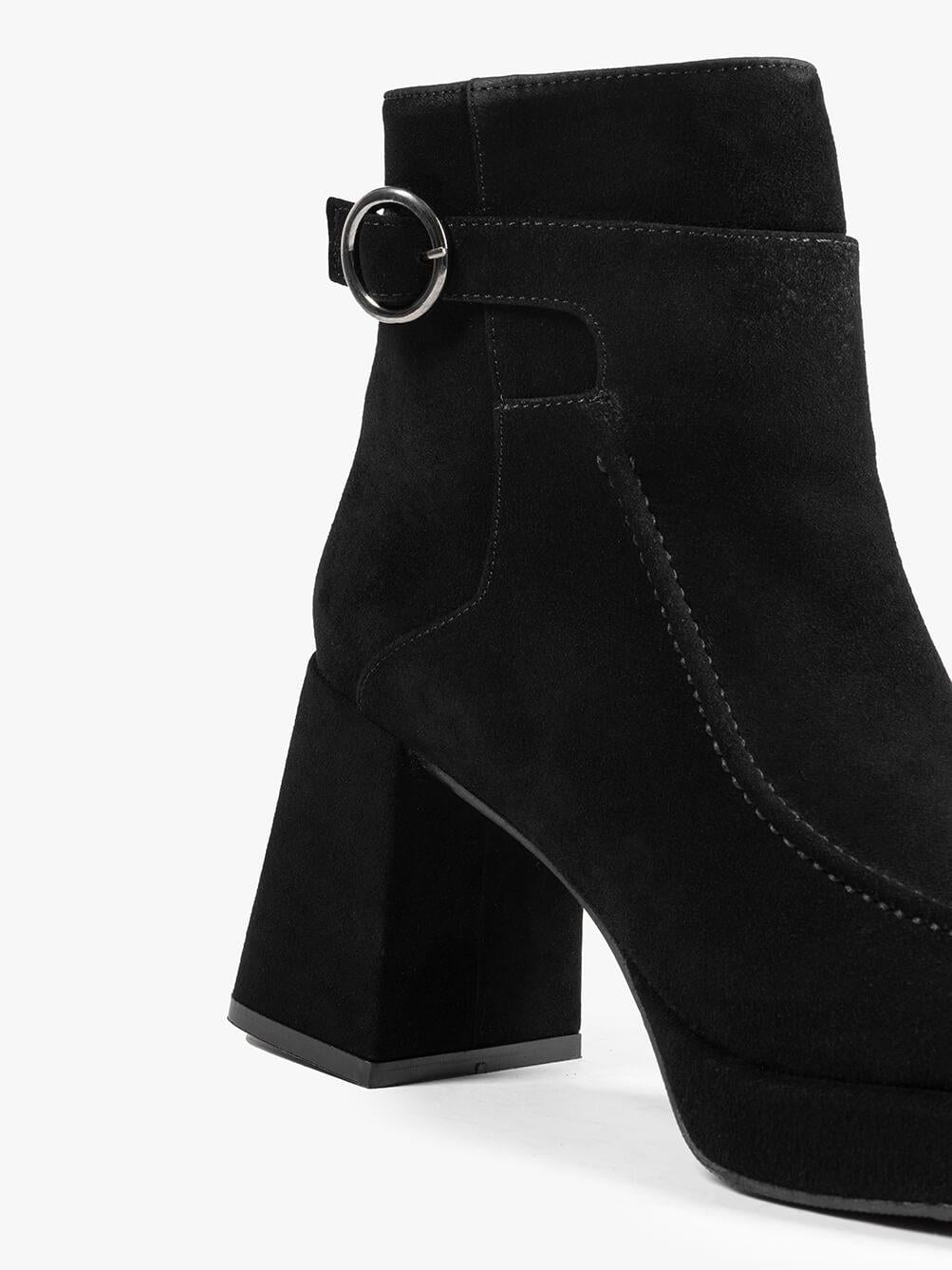 Zeppa Siyah Süet Kadın Bot