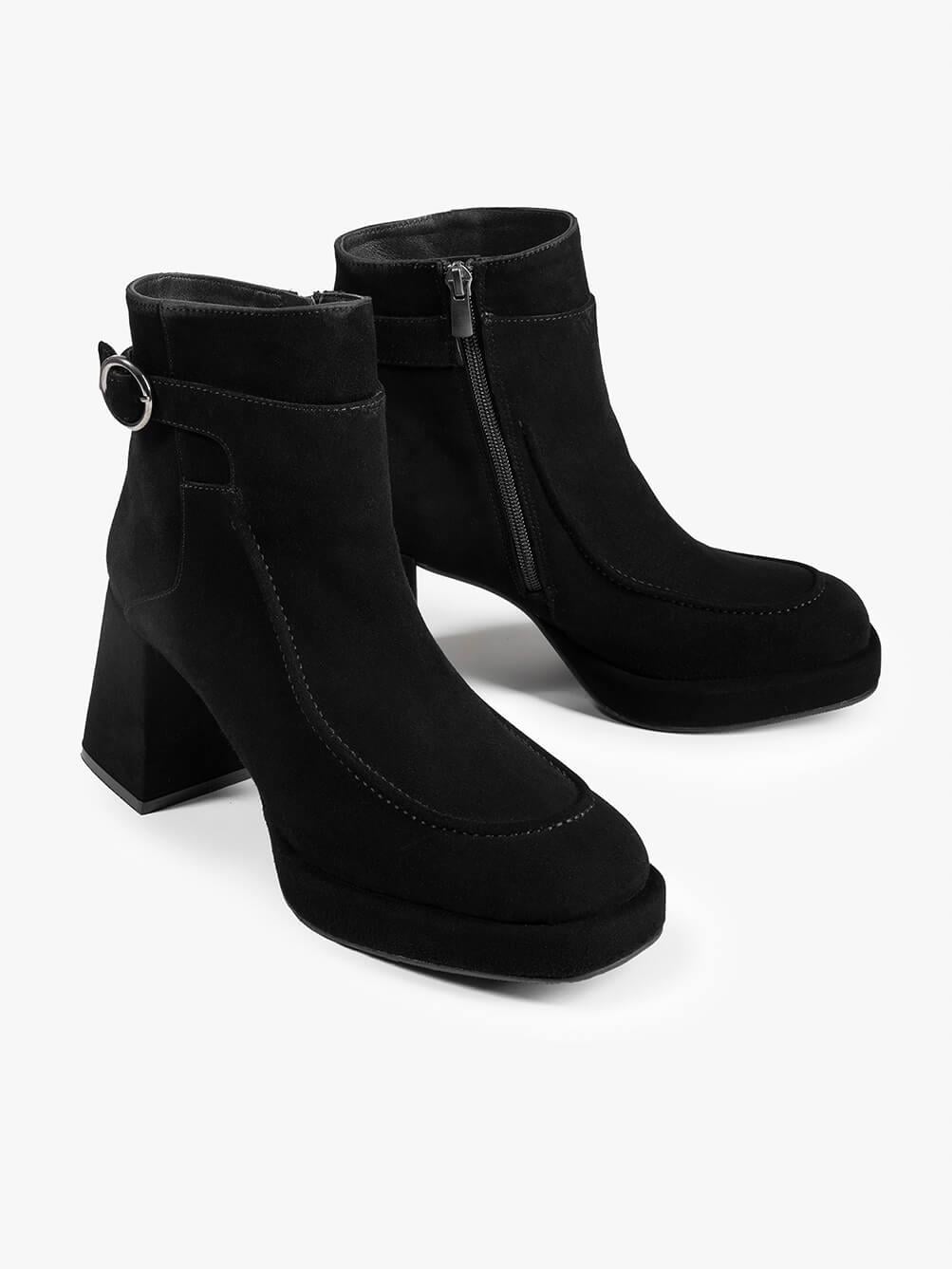 Zeppa Siyah Süet Kadın Bot