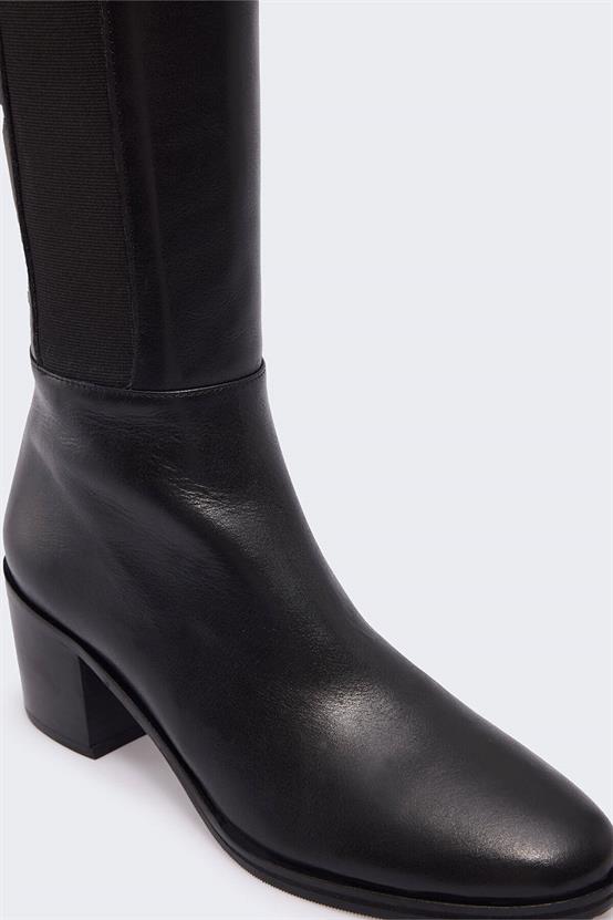 1000 Siyah Deri Kadın Çizme