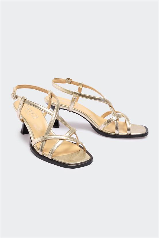 1150 Dore Deri Kadın Topuklu Sandalet