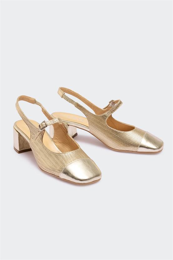 1600 Dore Deri Kadın Günlük Ayakkabı