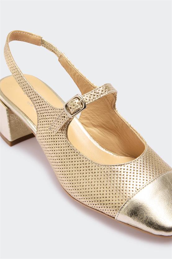 1600 Dore Deri Kadın Günlük Ayakkabı