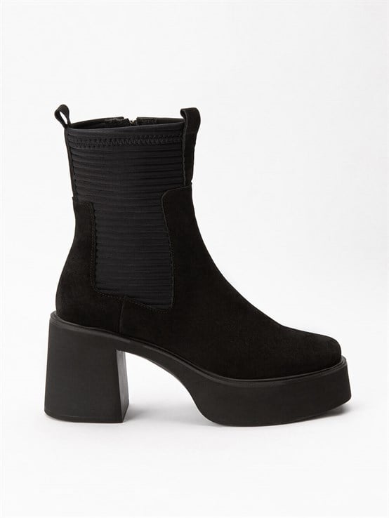 Alice Siyah Süet Siyah Streç Bot