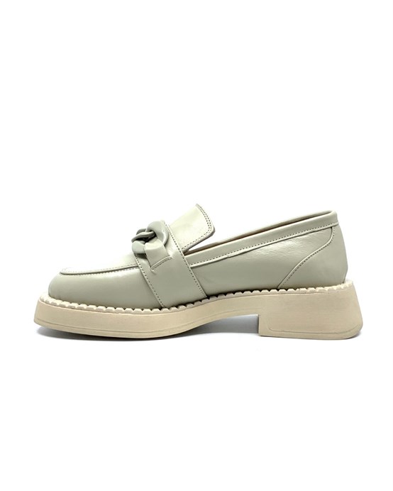 Asley Su Yeşili Deri Kadın Loafer