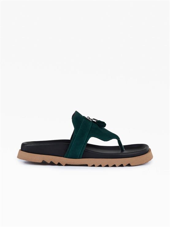 Athe Yeşil Süet Kadın Terlik