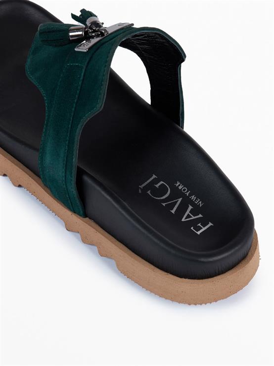 Athe Yeşil Süet Kadın Terlik